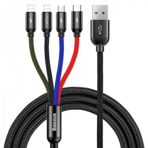  31 Baseus Fast Micro USB+2Lightning+Type-C |1.2M 3.5A| black