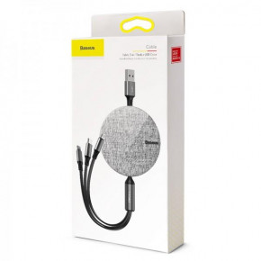  31 Baseus Fabric Flexible Micro USB+Lightning+Type-C |3.5A 0.35M-1.2M| grey 3