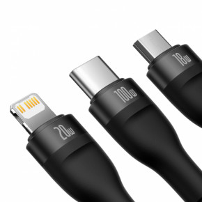  Baseus USB Micro / Lightning / Type-C 5 A  1,2  Black (CASS030001) 4