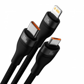  Baseus   Micro/Lightning/Type-C 5 A  1,2m Black (CASS030101)