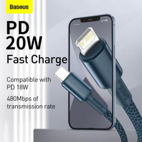  Baseus High Density Braided PD 20W Lightning USB Type-C 2  (CATLGD-A03) Blue 4