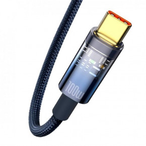  Baseus USB 2.0 AM-Type-C , 1 , 5A, (100W) Explorer Series Auto Power-Off Blue (CATS000203) 6