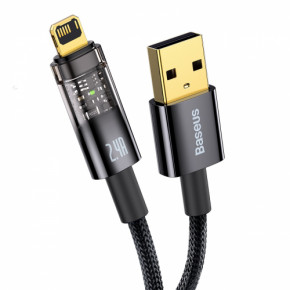  Baseus  USB Lightning 2.4 A  1m Black (CATS000401) 3