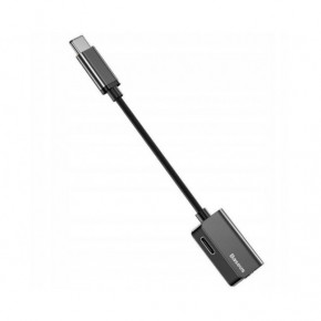  Baseus L40 Type-C to Type-C+3.5mm Charging and Audio Adapter Black