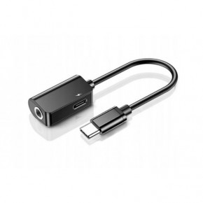  Baseus L40 Type-C to Type-C+3.5mm Charging and Audio Adapter Black 4