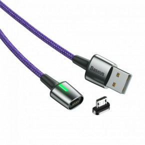   MicroUSB     Baseus Zinc Magnetic (Charging only) 2A 1m Purple 3