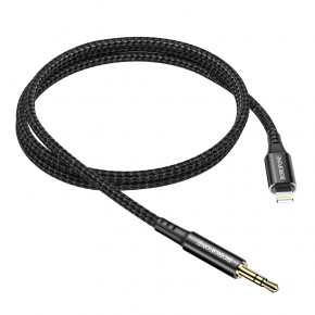  Borofone BL7 Digital Audio conversion cable for iPhone AUX 3.5  Apple Lightning 1m Black (BL7B) 3