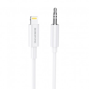  Borofone BL9 Digital audio conversion cable for iPhone AUX 3.5  Apple Lightning 1m White (BL9W)