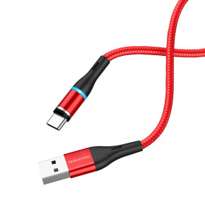  Borofone BU16 Skill USB Type-C USB 2.4 A 1,2m Red (BU16CR) 3