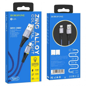  Borofone BU25 Glory USB Type-C 2.4 A 1,2m Blue (BU25CU) 6