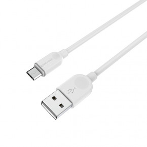  Borofone BX14 LinkJet microUSB USB 2.4 A 3m White (BX14M3W) 5