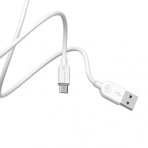  Borofone BX14 LinkJet microUSB USB 2.4 A 3m White (BX14M3W) 6