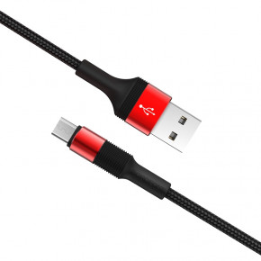  Borofone BX21 Outstanding Micro USB - USB 2.4 A 1  Red (BX21MR) 3