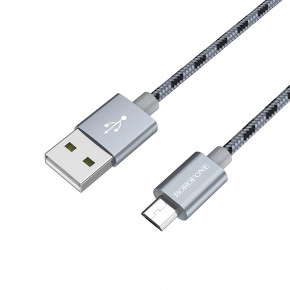  Borofone Micro USB - USB 1  Silver (BX24MMG)