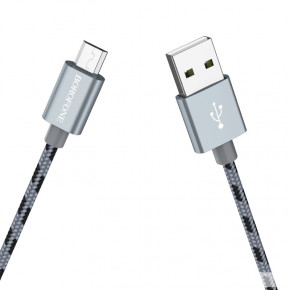  Borofone Micro USB - USB 1  Silver (BX24MMG) 3