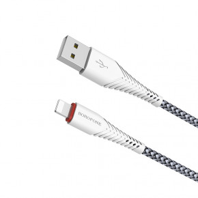  Borofone BX25 Powerful Lightning USB 1m White (BX25LW)