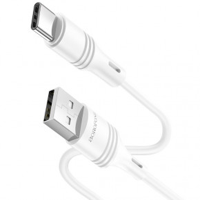  Borofone BX43 Cool Joy USB - Type-C 3.0 A 1  White (BX43CW) 3