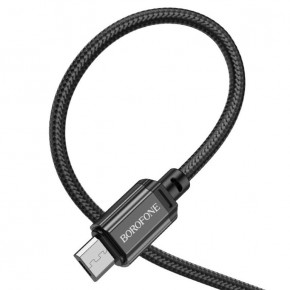  Borofone BX87 Sharp USB - Micro USB 2.4 A 1  Black (BX87MB) 4