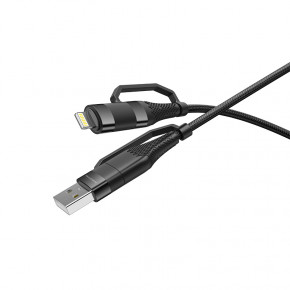  Borofone BU28 Type-C+iP to Type-C+USB 3  1.2  Black (BU28B) 4