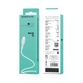  Borofone BX16 Easy USB - Type-C 2A 1  White (BX16CW) 4