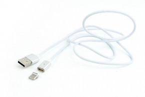  USB-Type-C Cablexpert Magnetic 1m 2.1A White (CC-USB2-AMUCMM-1M)