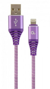  Cablexpert USB - Lightning 2.1 A 1  Violet (CC-USB2B-AMLM-1M-BW2)