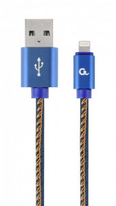  Cablexpert USB - Lightning  2.1 A, 1  Blue (CC-USB2J-AMLM-1M-BL)