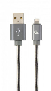  Cablexpert USB - Lightning  2.1 A 2  Grey (CC-USB2S-AMLM-2M-BG)