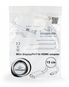  Cablexpert Mini DisplayPort - HDMI 0.15   (A-mDPM-HDMIF-02-W) 3