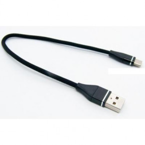  Dengos USB Type-A - USB Type-C 0.25  Black (NTK-TC-SHRT-BLACK