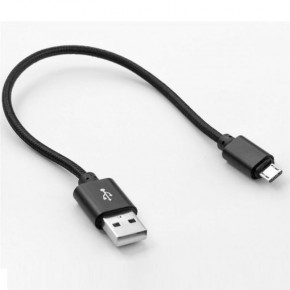  Dengos USB - Micro USB 0.25  Black (NTK-M-SHRT-BLACK)