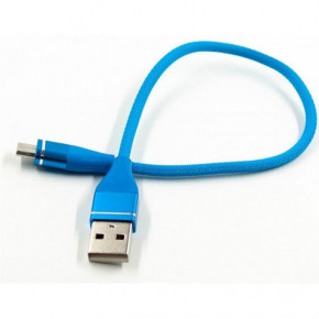  Dengos USB - Micro USB 0.25  Blue (NTK-M-SHRT-SET-BLUE)