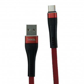  USB Type-C Hoco U39 (1.2m / 2A) Red-Black