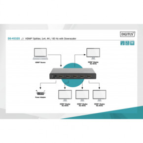 ³ DIGITUS HDMI (INx1 - OUTx4), 4K, black (DS-45325) 8