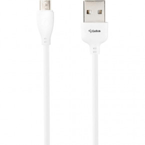  USB-MicroUSB Gelius Pro WineGlass 3A 1m White