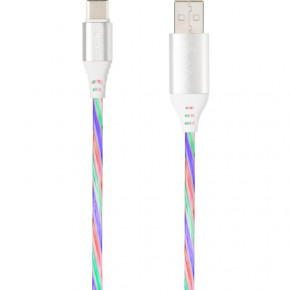  USB-Type-C Gelius Pro LED RGB GP-UC06c 0.7m 2A Silver 3