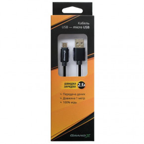   Grand-X USB-microUSB 2.1A 1 Black (MM-01B) (2)