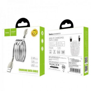  Lightning Hoco U52 |1.2m 2.4A| silver 3