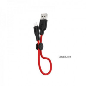  Lightning HOCO X21 Plus |0.25m 2.4A| black-red