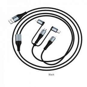  41 Lightning+Micro Usb+Type-C Hoco X38 |1m 2.4A| black