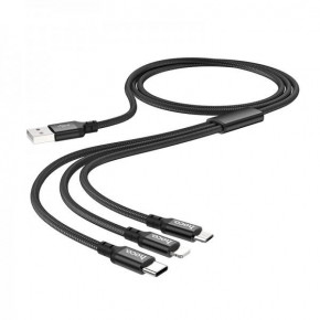  31 Hoco Lightning+Micro USB+Type-C X14 |1m 2A| black 3