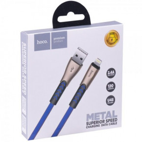  Hoco U48 Lightning USB (2.1A) (1.2m) Blue (BS-000064245) 3