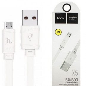   Hoco X5 Bamboo USB to MicroUSB (100) White 3