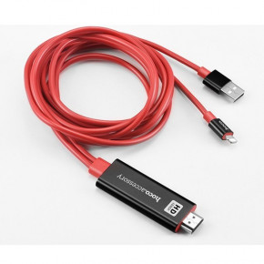  Hoco UA4 Apple HDMI cable adapter Black+Red 3