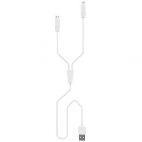  2in1 Hoco X1 Lightning+Micro-USB 1M White