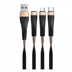  Hoco U39 Slender microUSB 1.2 Gold+Black 3