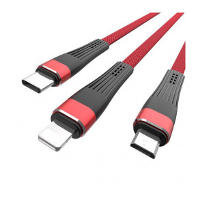  USB Hoco U39 Lightning Slender Charging Red+Black