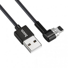  Hoco U20 USB Lightning Magnetic Absorption L Shape 1m Black 3