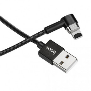  Hoco U20 USB Lightning Magnetic Absorption L Shape 1m Black 4