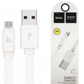   Hoco X5 Bamboo USB to MicroUSB (100) White